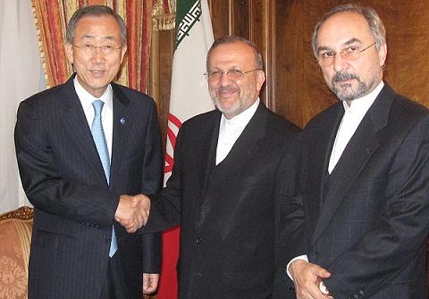 ديدار متكي با بان كي مون