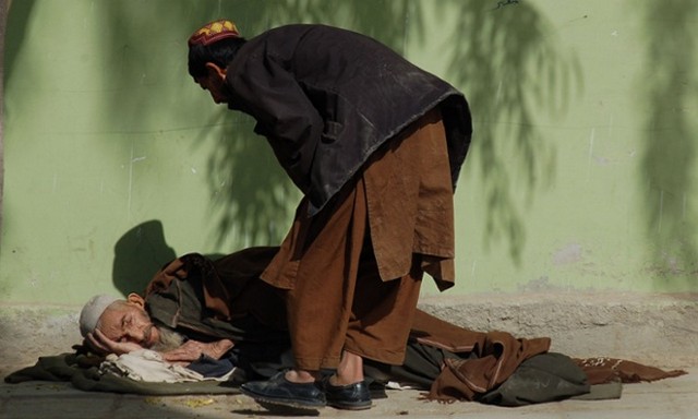 پیرمرد بی خانمان افغان