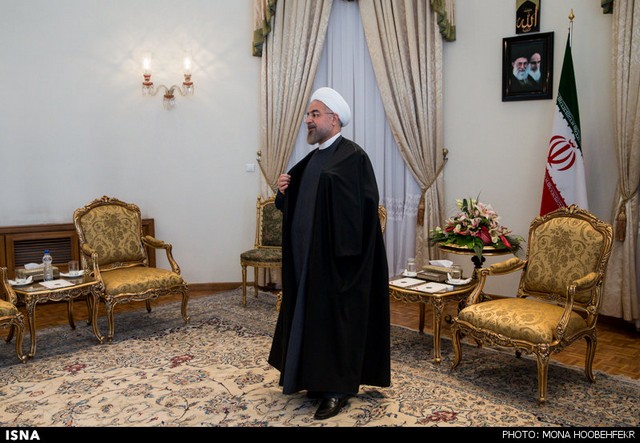 دیدار رییس قوه قضاییه عراق با روحانی (عکس)