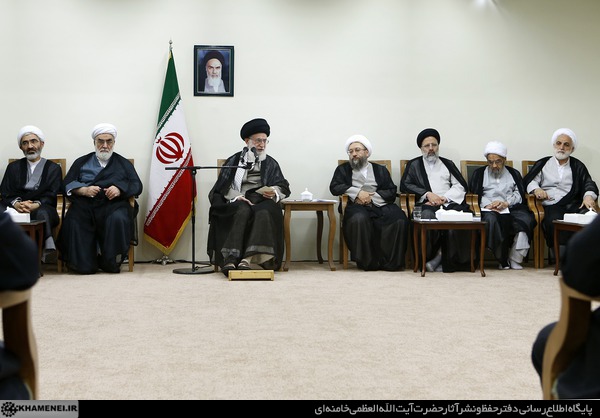 دیدار رئیس و مسئولان قوه قضائیه با رهبر انقلاب (عکس)