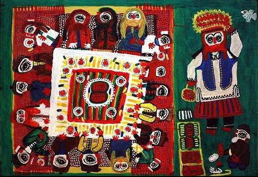 نقاشی‌های «ننه حسن» 76 ساله