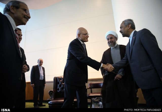 دیدار نخست وزیر لبنان با روحانی (عکس)
