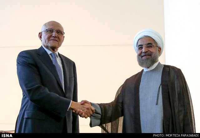 دیدار نخست وزیر لبنان با روحانی (عکس)