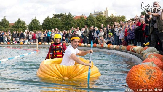 مسابقه هیجان‌انگیز کدو تنبل‌سواری! (+عکس)