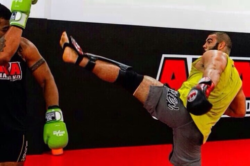 کشتی گیرایرانی در قفس مبارزه(گزارش تصویری)