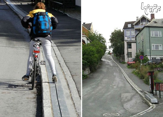 اولین پله برقی برای دوچرخه‌ ها (+عکس)