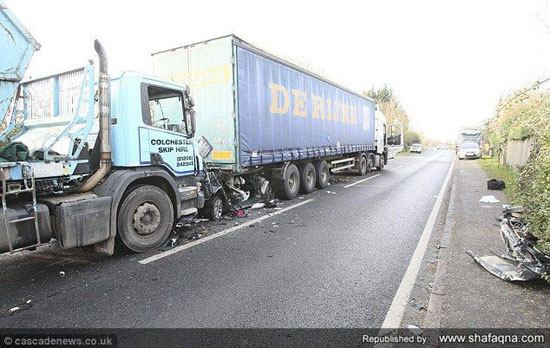 حیرت انگیز ترین تصادف سال (+عکس)