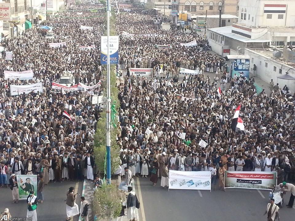 تظاهرات سراسری در صنعا علیه آل سعود(عکس)