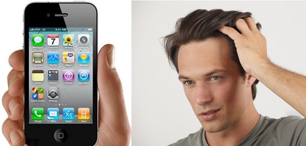 کنترل تلفن همراه با لمس موی سر