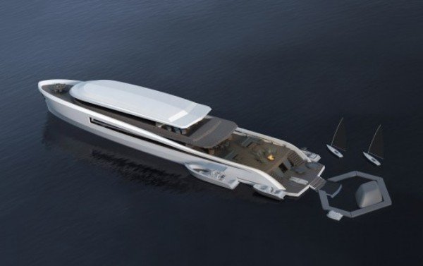 قایق پیشرفته‌ای شبیه ویلای ساحلی