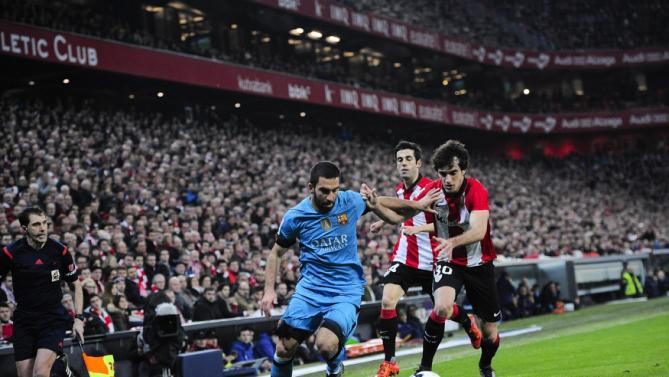 بیلبائو 1 - 2 بارسلونا / یک قدم تا صعود بدون مسی بدون سوارز(+عکس)