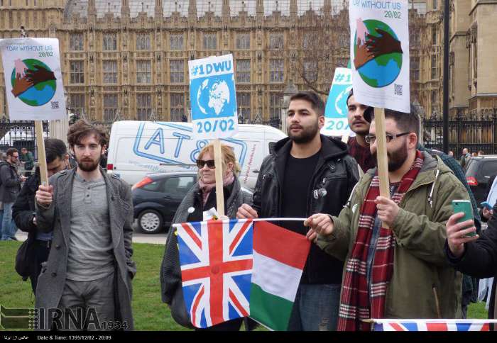 تظاهرات علیه برگزیت و سفر ترامپ در لندن (+عکس)