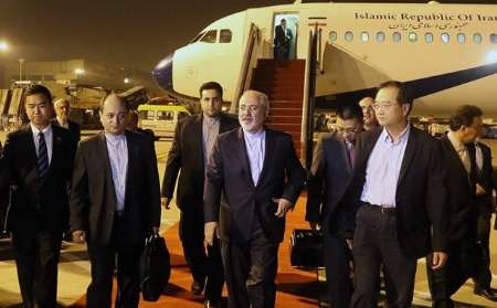 ظریف به چین رسید