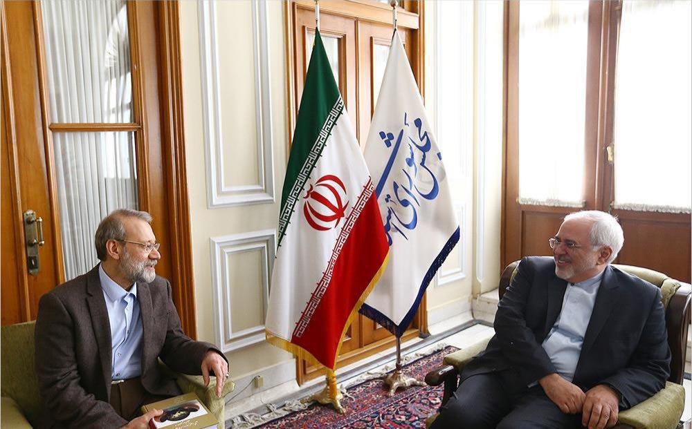 ظریف به دیدار عیدانه لاریجانی رفت