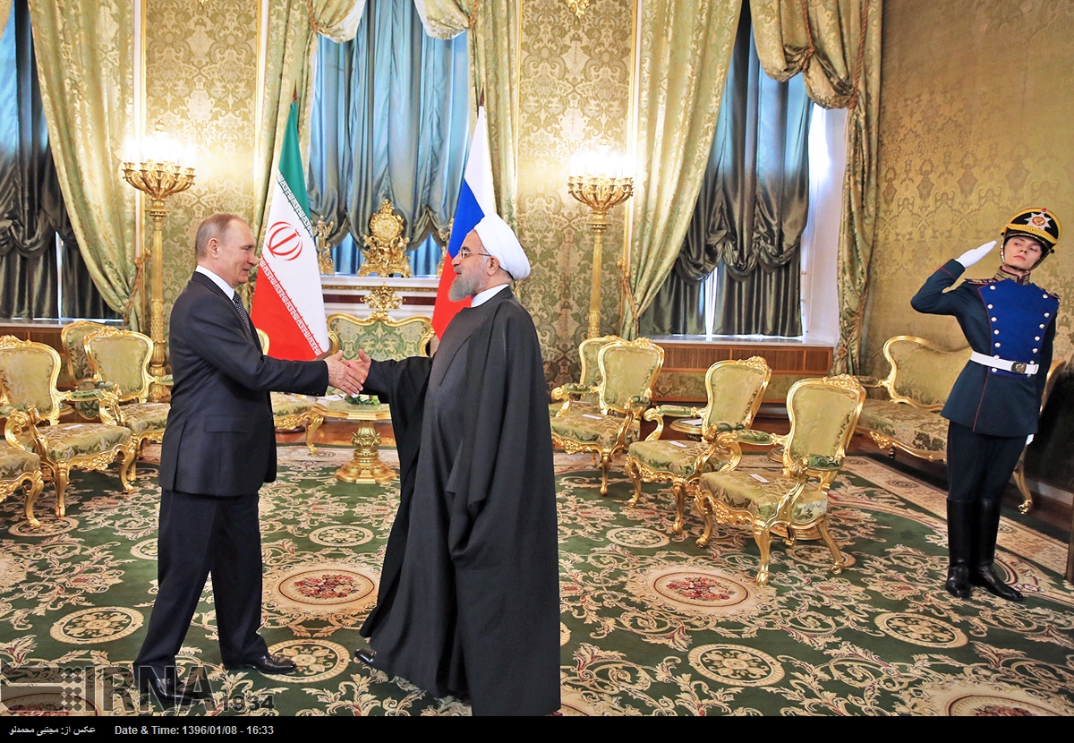 دیدار روسای جمهوری اسلامی ایران و روسیه (عکس)