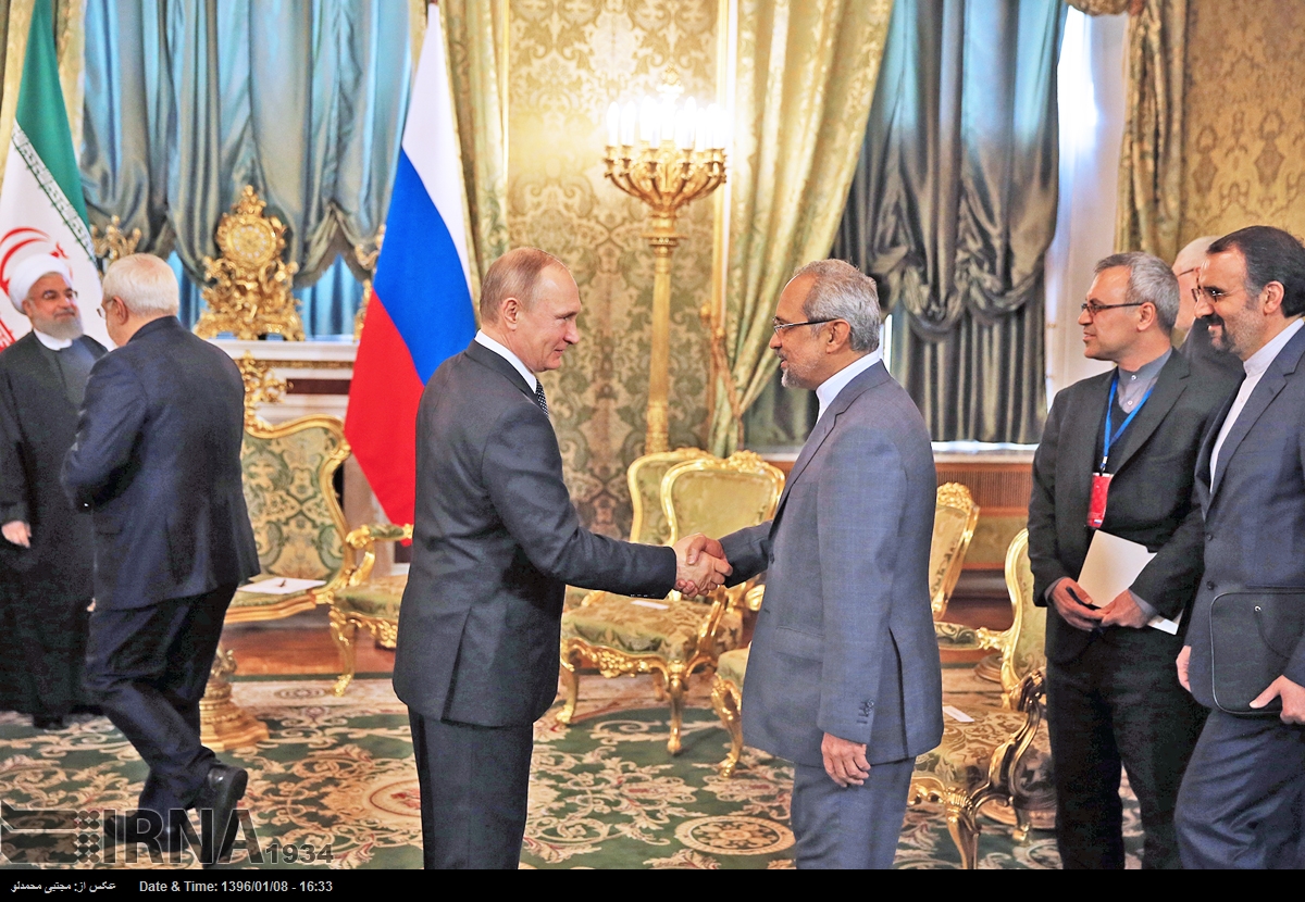 دیدار روسای جمهوری اسلامی ایران و روسیه (عکس)