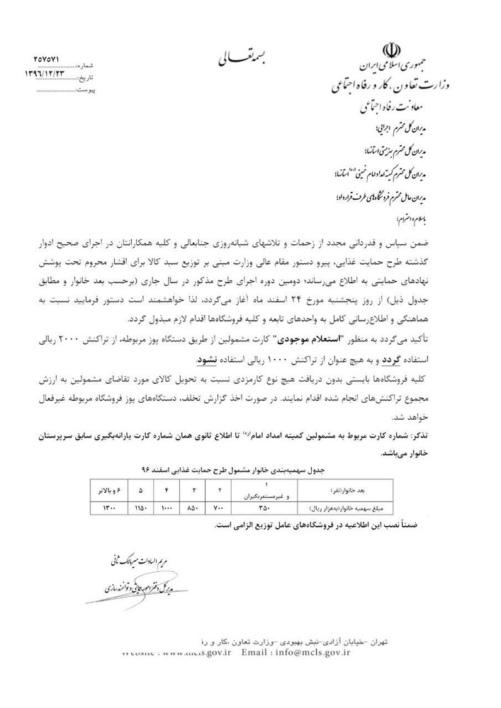 آغاز توزیع سبد امنیت غذایی از امروز
