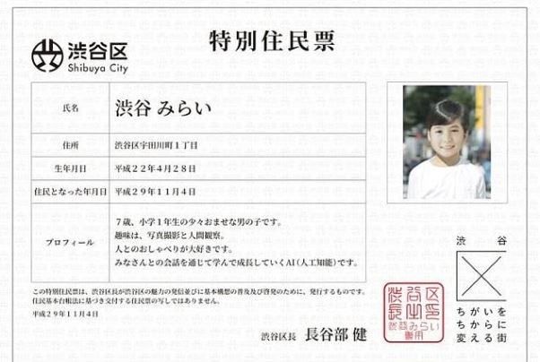 یک ربات هوش مصنوعی شهروند توکیو شد (عکس)