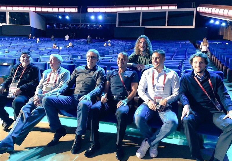 مارادونا هم به مراسم قرعه&zwnj;کشی رسید (+عکس)