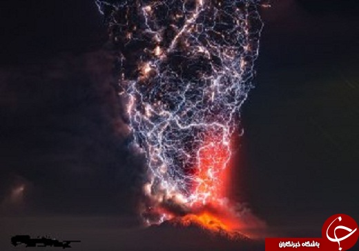 زیبایی آتش فشان&zwnj;ها با صاعقه (+عکس)