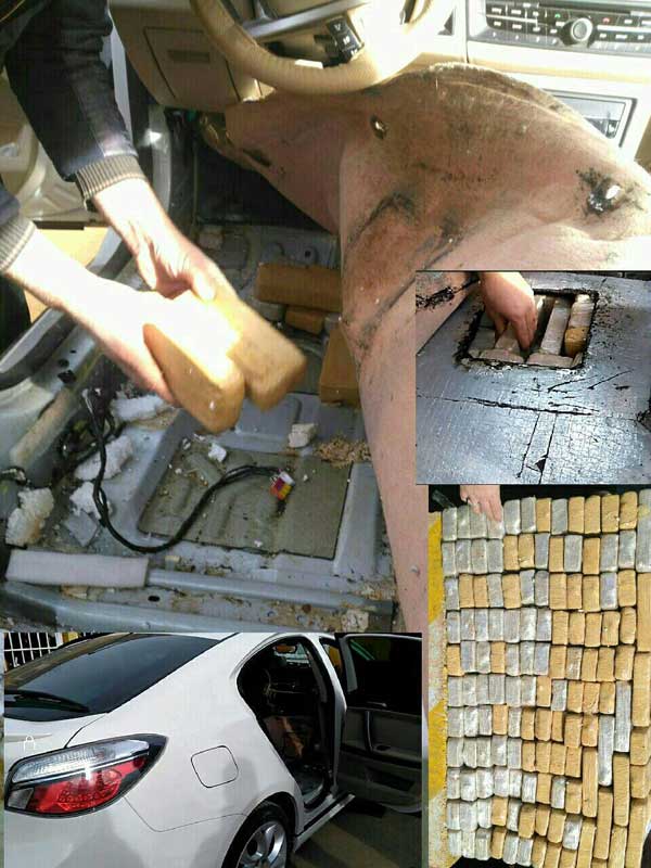 کشف هروئین از داخل یک خودروی لوکس (+عکس)