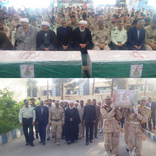 مراسم تشییع مرزبانان سیستان و بلوچستان (+عکس)