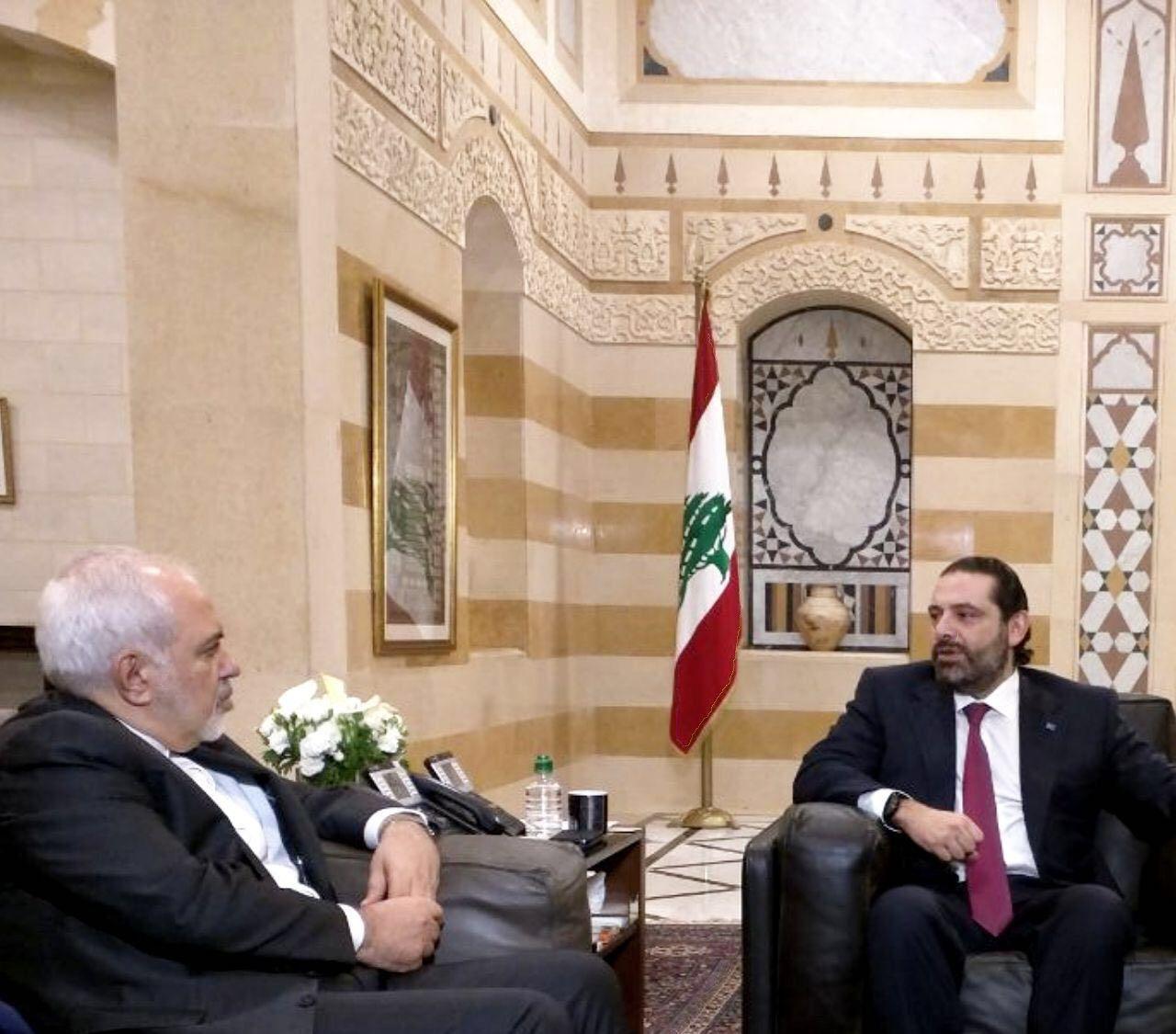 دیدار ظریف با سید حسن نصرالله و سعد حریری (عکس)