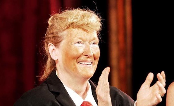 چهره خانم بازیگر در نقش ترامپ (عکس)