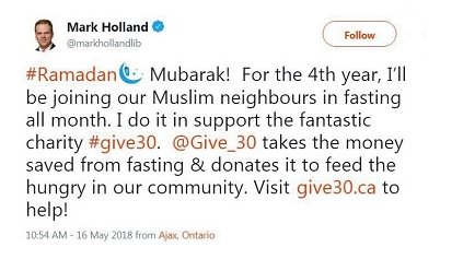 نماینده مسیحی پارلمان کانادا روزه می&zwnj;گیرد (+عکس)