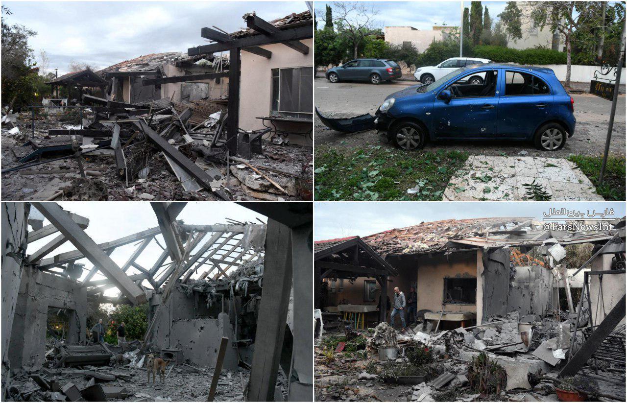 ۷ زخمی بر اثر اصابت 2 موشک به شمال تل آویو (+عکس) ۷ زخمی بر اثر اصابت 2 موشک به شمال تل آویو (+عکس)