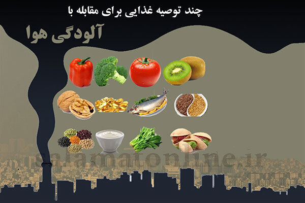 برای کاهش اثرات آلودگی هوا چه بخوریم؟ برای کاهش اثرات آلودگی هوا چه بخوریم؟