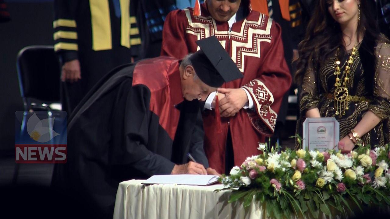 اعطای دکترای افتخاری دانشگاه سلیمانیه به مظهر خالقی