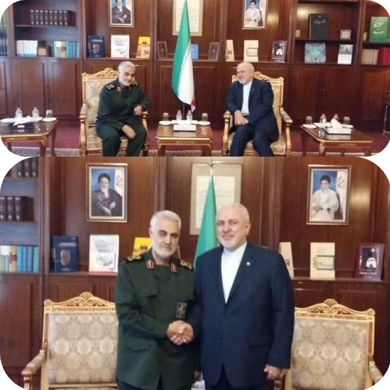 دیدار سردار سلیمانی با ظریف در وزارت خارجه (+عکس)