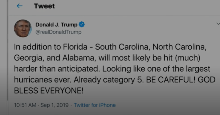 ترامپ: توفان از آلاباما می گذرد/ هواشناسی آمریکا: رد میکنیم ترامپ: توفان از آلاباما می گذرد/ هواشناسی آمریکا: رد میکنیم