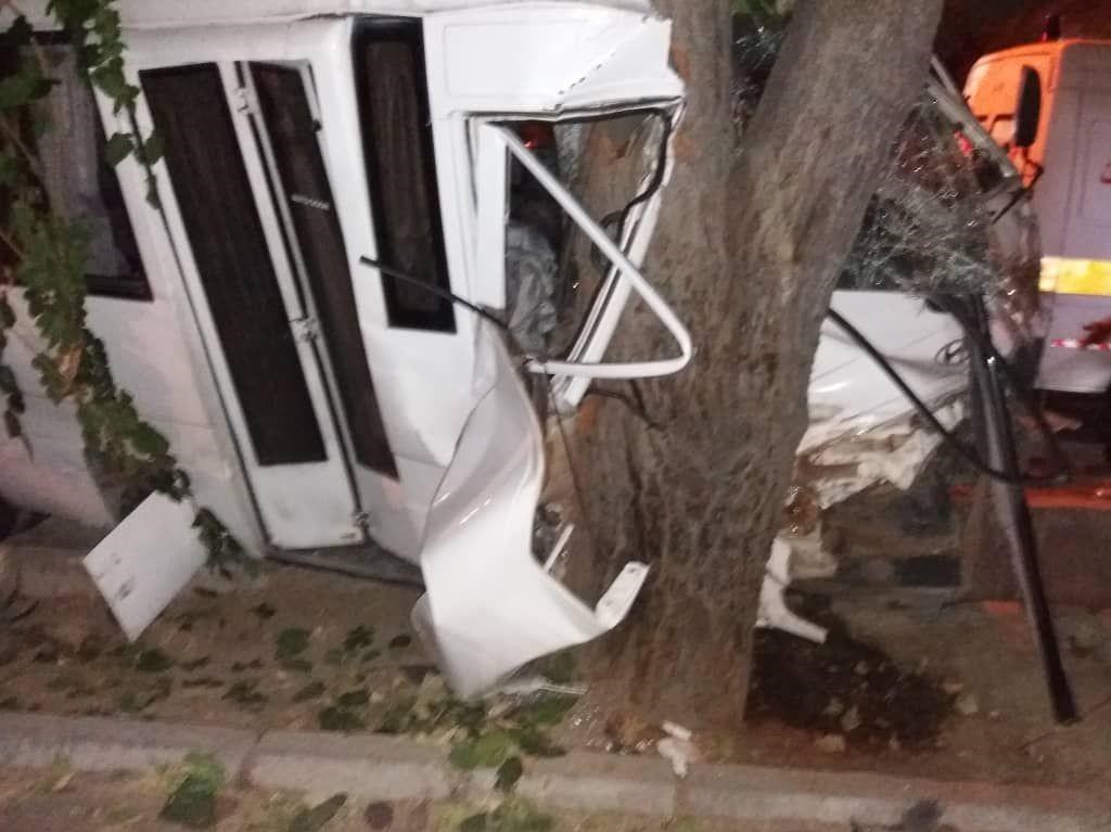 تصادف مینی&zwnj;بوس با درخت در تهران&zwnj;پارس/ 13 نفر مصدوم شدند