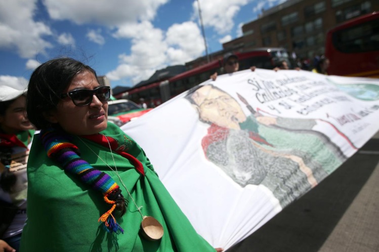 اعتراضات رقصان کلمبیا (+عکس)/ تجمع 40 هزار نفری در مرکز پایتخت