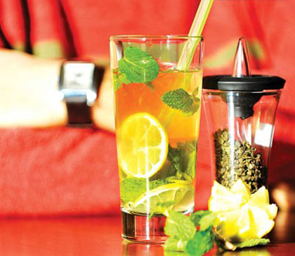 نوشیدنی های مناسب برای زمستان (+طرز تهیه) کوکتل چای سبز