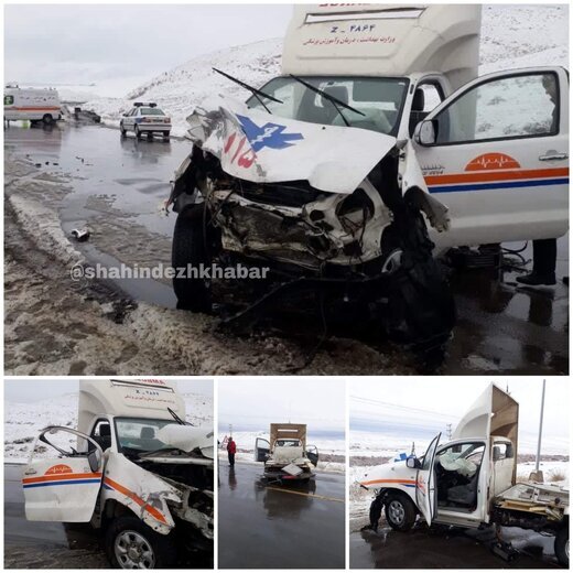 آذربایجان غربی/ ۲ کشته در تصادف یک آمبولانس