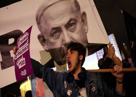 تجمع دهها هزار نفری علیه نتانیاهو در اسرائیل تجمع دهها هزار نفری علیه نتانیاهو در اسرائیل