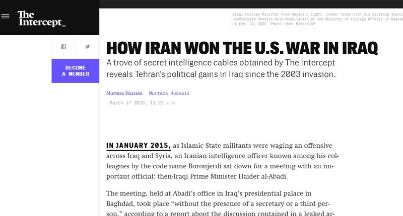 اینترسپت: چگونه ایران در جنگ آمریکا در عراق پیروز شد اینترسپت: چگونه ایران در جنگ آمریکا در عراق پیروز شد