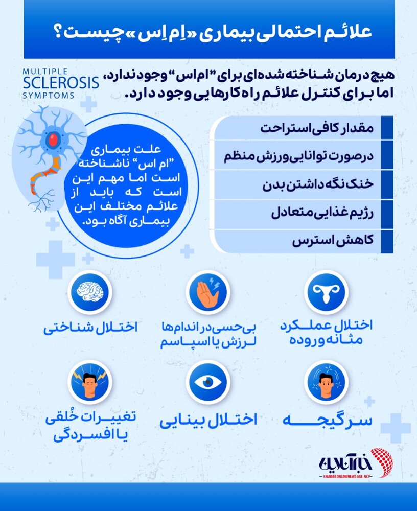 علائم احتمالی بیماری &laquo;ام&zwnj;اس&raquo; چیست؟ (اینفوگرافیک)