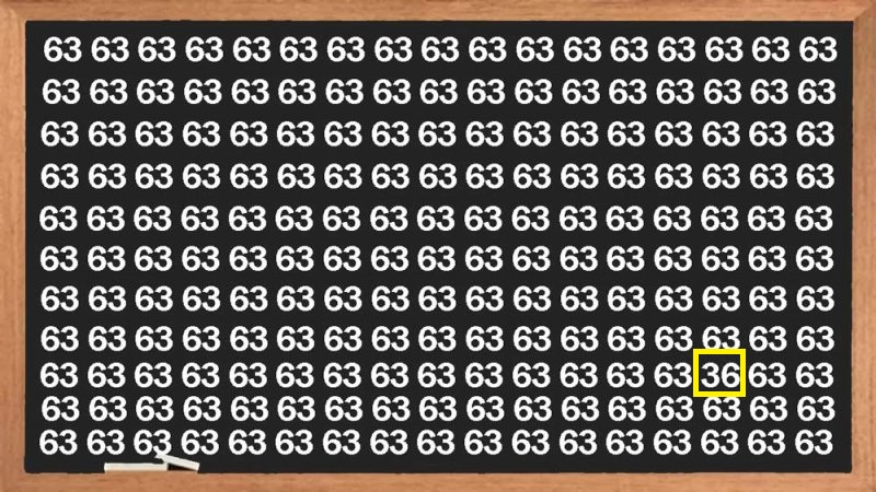 در چند ثانیه عدد 36 را پیدا می کنید؟