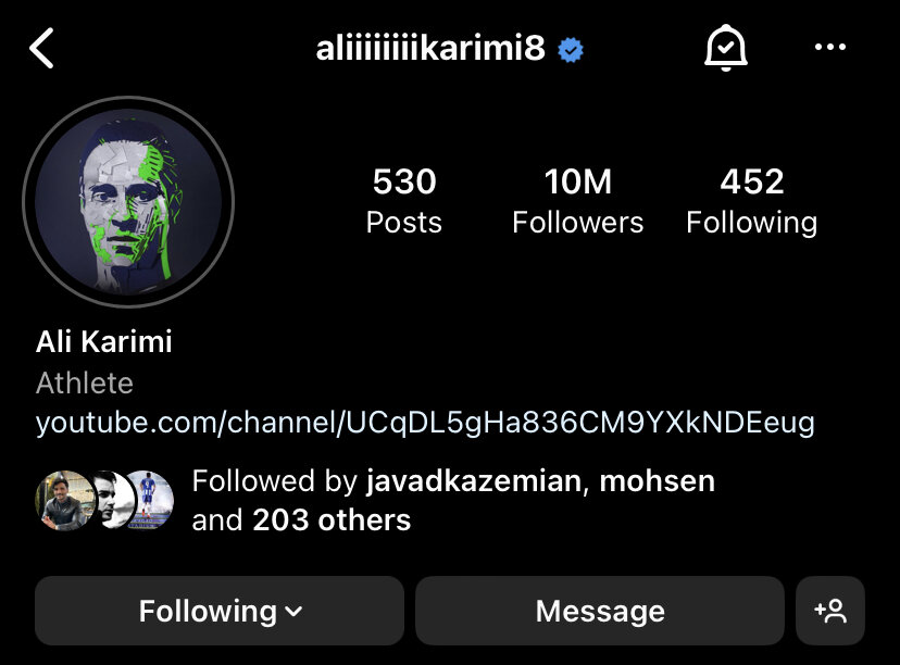 علی کریمی در اینستاگرام رکورد زد (+عکس) علی کریمی در اینستاگرام رکورد زد (+عکس)