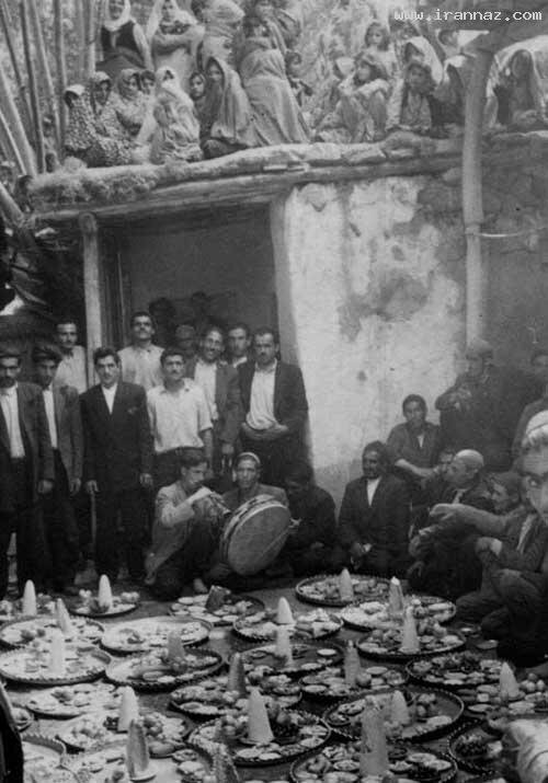 تصویری از عروس و دامادی در زمان قاجار تصویری از عروس و دامادی در زمان قاجار