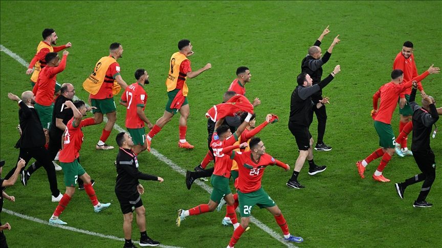 ادامه شادی مراکشی ها / شکست پرتغال و صعود به نیمه نهایی ادامه شادی مراکشی ها / شکست پرتغال و صعود به نیمه نهایی