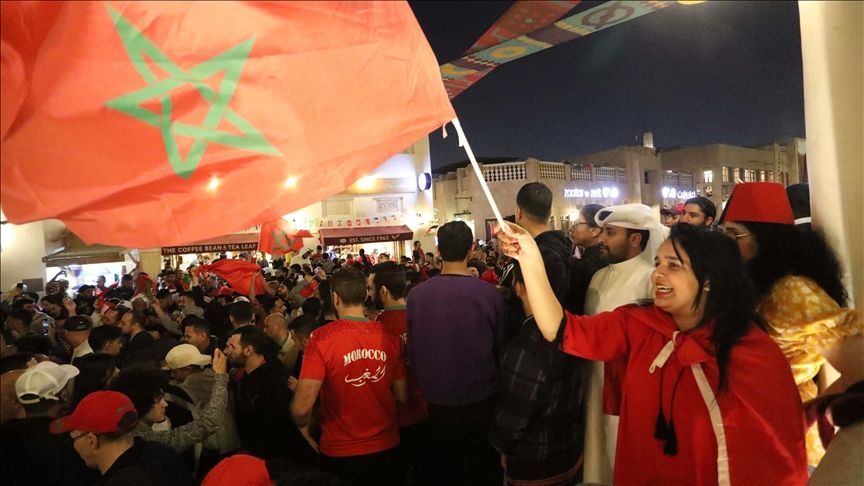 ادامه شادی مراکشی ها / شکست پرتغال و صعود به نیمه نهایی ادامه شادی مراکشی ها / شکست پرتغال و صعود به نیمه نهایی