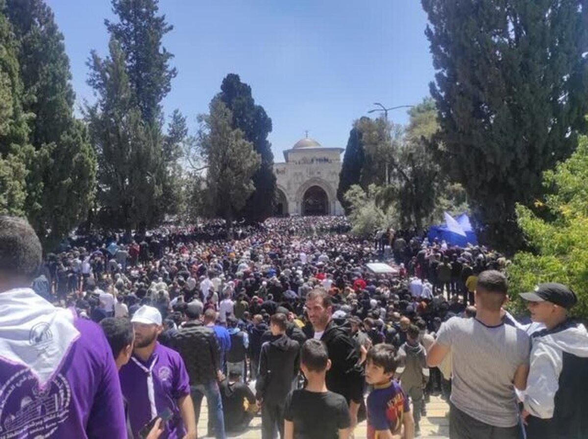 اقامه نماز ۲۵۰ هزار فلسطینی در مسجد الاقصی