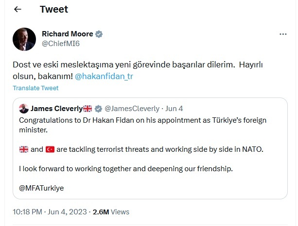 سوتی رئیس ام آی 6: تبریک توییتری به صفحه جعلی وزیر خارجه جدید ترکیه / سخنرانی جعلی پوتین در رادیوهای روسیه