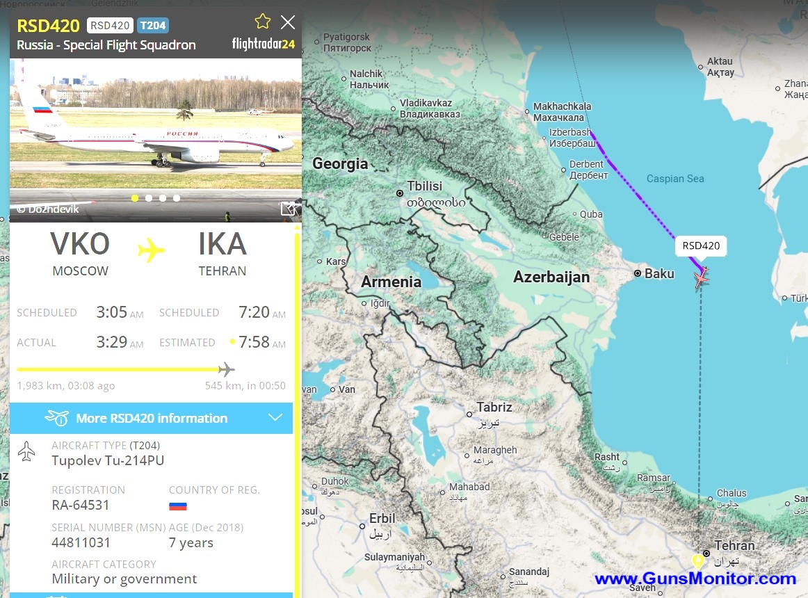داده های رادار پروازی Flightradar24 درباره فرود توپولف Tu-214PU در تهران داده های رادار پروازی Flightradar24 درباره فرود توپولف Tu-214PU در تهران