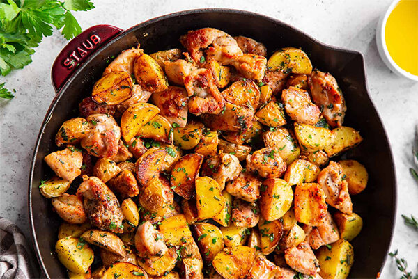 مرغ و سیبزمینی تنوری مرغ و سیبزمینی تنوری